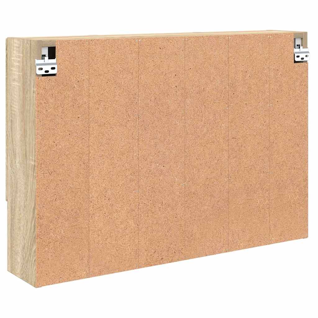 Speilskap Veggmontert Sonoma eik 80 x 17 x 55 cm Konstruert tre