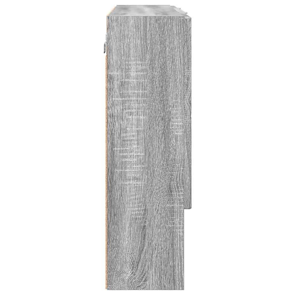 Speilskap Veggmontert Grå Sonoma 80 x 17 x 55 cm Konstruert tre