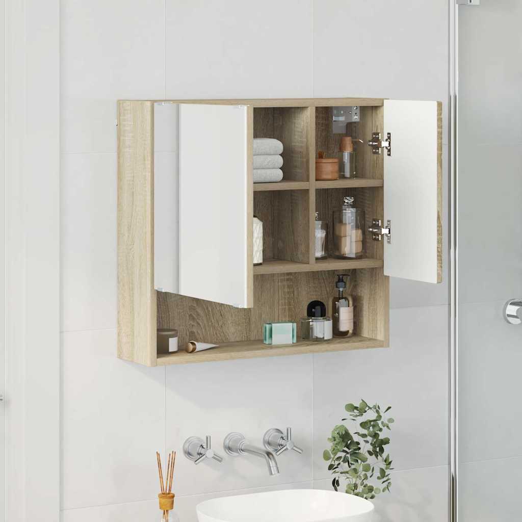 Speilskap Veggmontert Sonoma eik 59 x 17 x 55 cm Konstruert tre