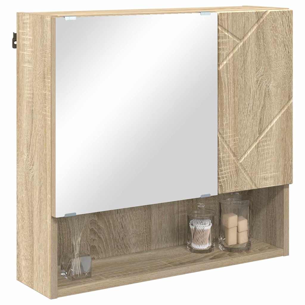 Speilskap Veggmontert Sonoma eik 59 x 17 x 55 cm Konstruert tre