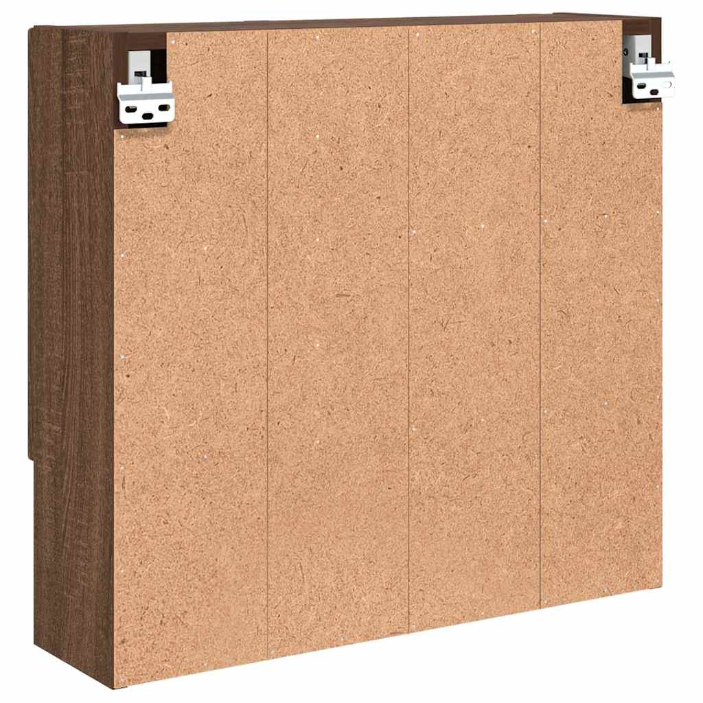 Speilskap Veggmontert Brun Eik 59 x 17 x 55 cm Konstruert tre