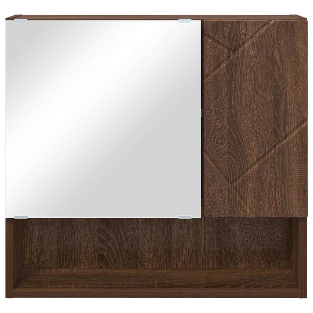 Speilskap Veggmontert Brun Eik 59 x 17 x 55 cm Konstruert tre