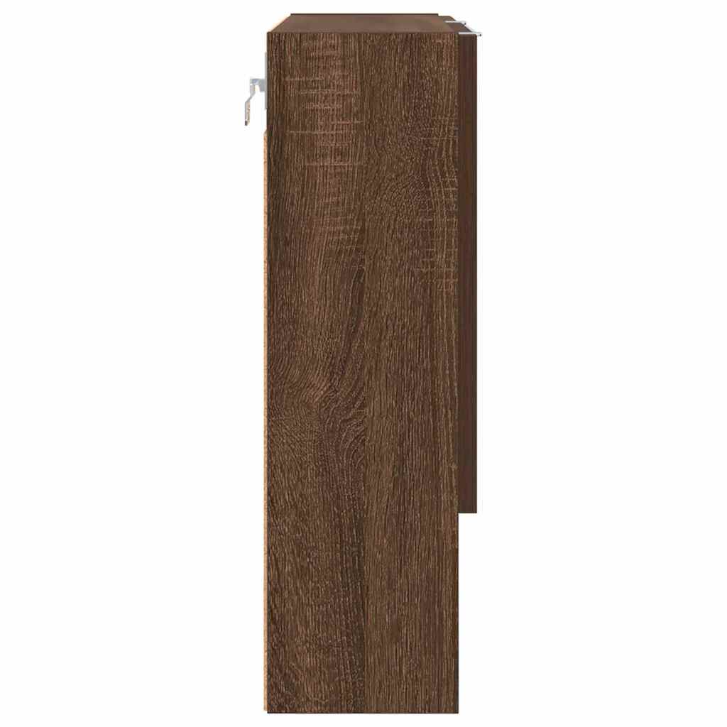 Speilskap Veggmontert Brun Eik 59 x 17 x 55 cm Konstruert tre
