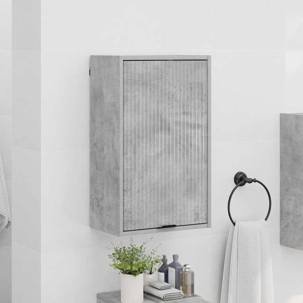 Baderomsskap Veggmontert med dør Betonggrå 39 x 23,5 x 65 cm