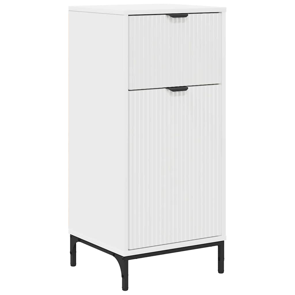 Baderomsskap Hvit 39,5 x 36 x 88 cm Konstruert tre & Metall