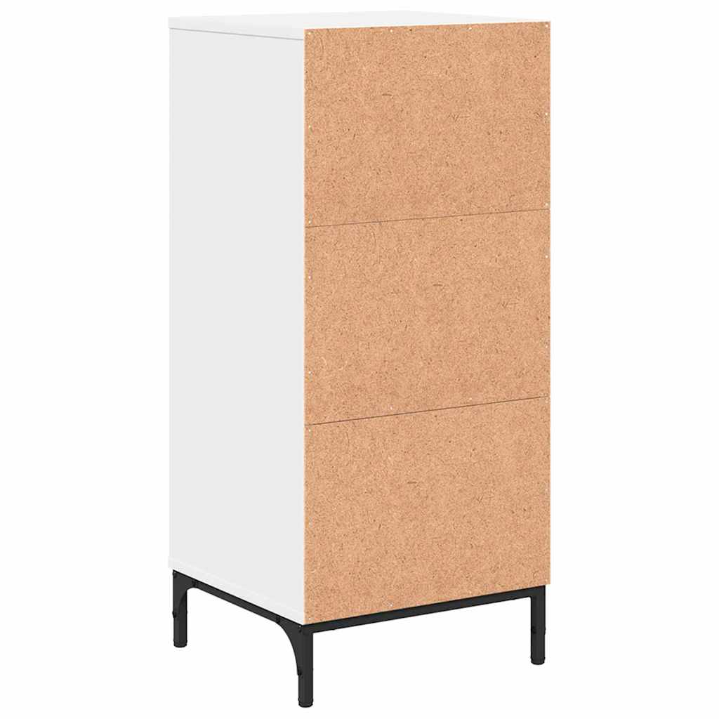 Baderomsskap Hvit 39,5 x 36 x 88 cm Konstruert tre & Metall