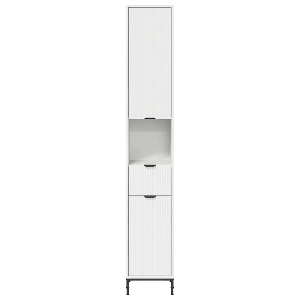 Baderomsskap Hvit 31,5 x 33 x 190 cm Konstruert tre & Metall