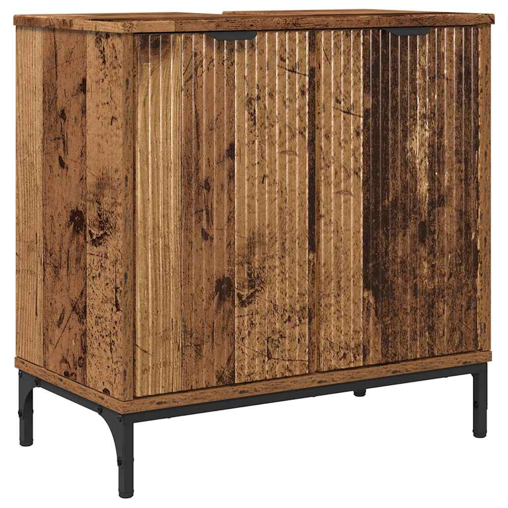 Baderomsvaskeskap Gamle tre 60,5 x 33,5 x 61 cm Konstruert tre