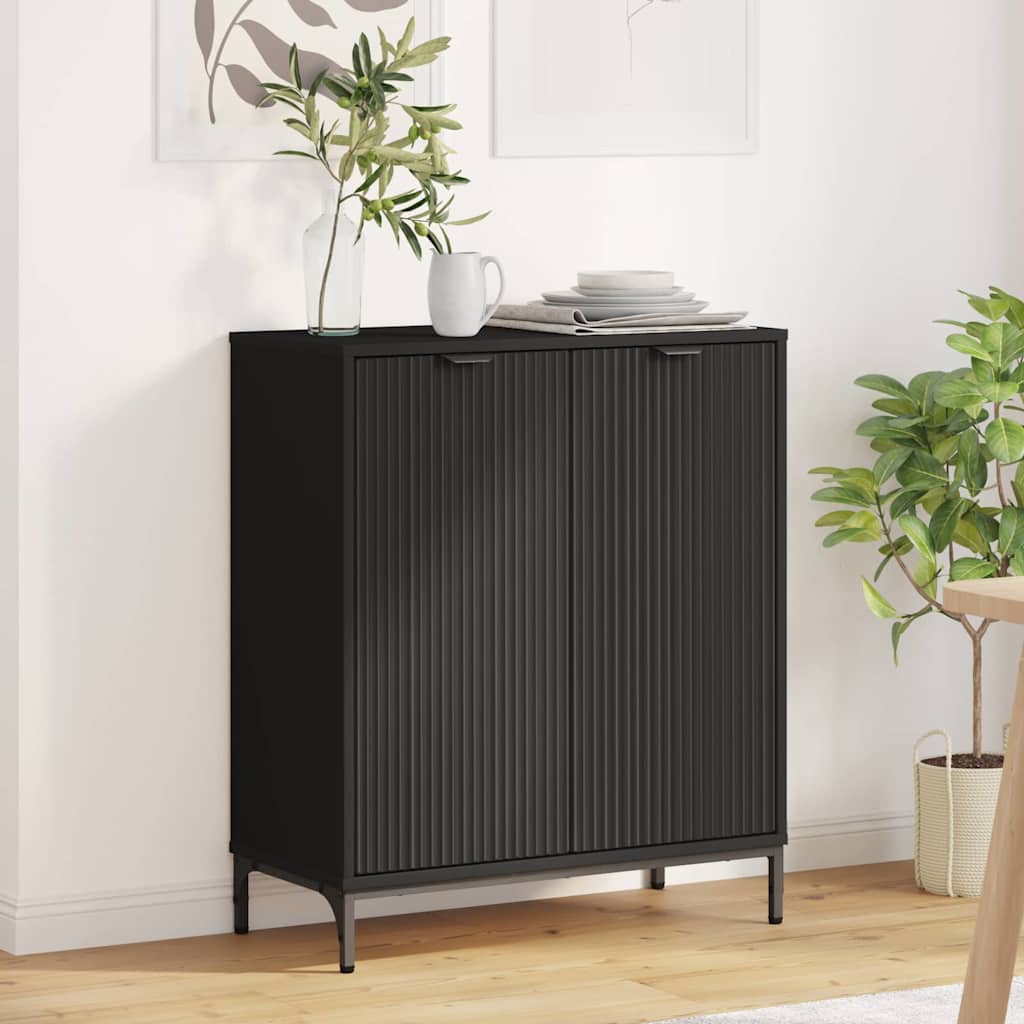 Serviesskap Svart 69,5 x 33 x 82 cm Konstruert tre