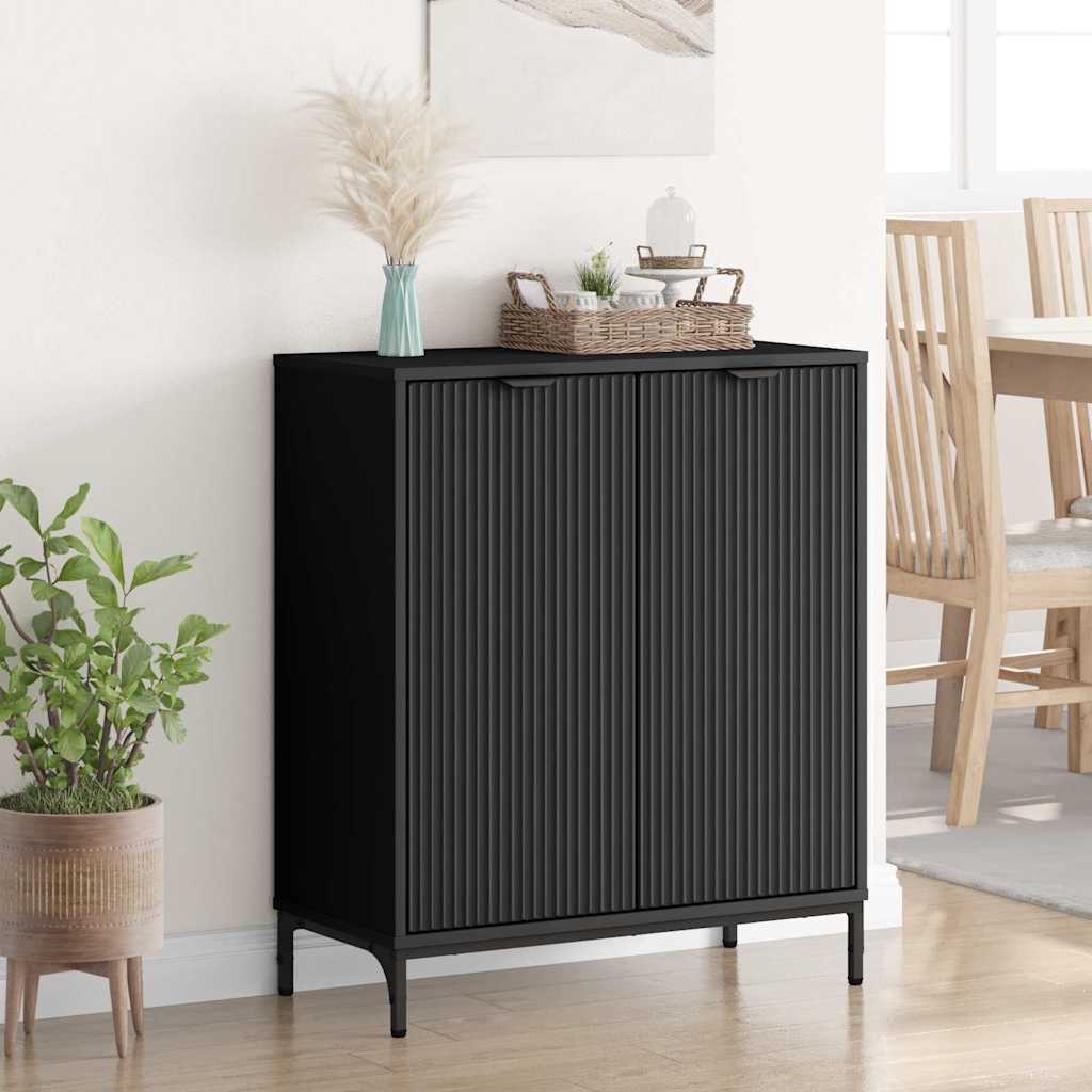 Serviesskap Svart 69,5 x 33 x 82 cm Konstruert tre