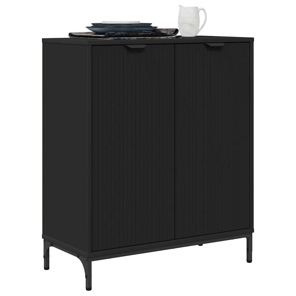 Serviesskap Svart 69,5 x 33 x 82 cm Konstruert tre