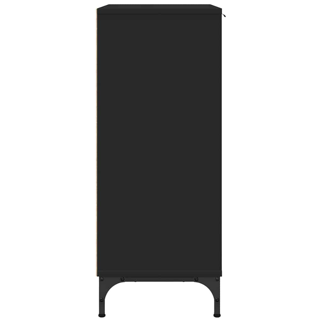 Serviesskap Svart 69,5 x 33 x 82 cm Konstruert tre