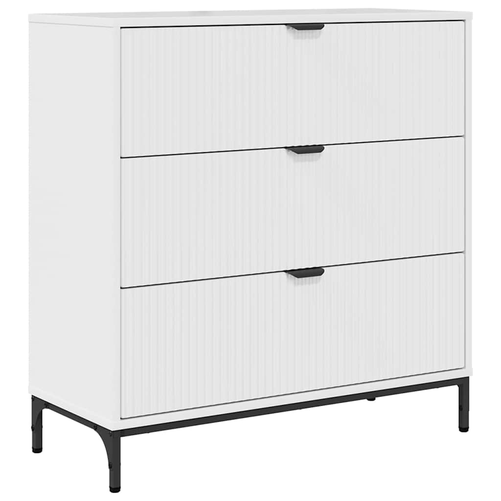 Serviesskap Høyglanset hvit 79,5 x 33 x 82 cm Konstruert tre
