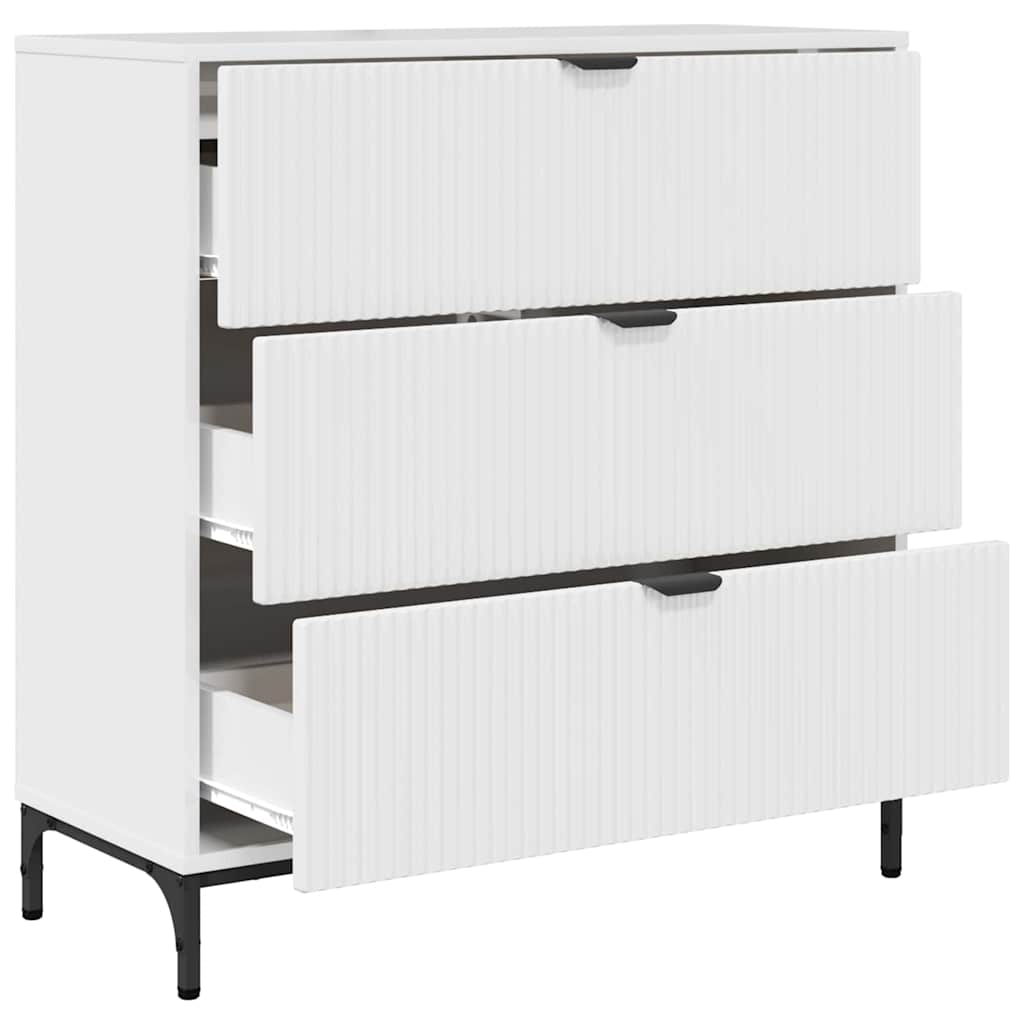 Serviesskap Høyglanset hvit 79,5 x 33 x 82 cm Konstruert tre