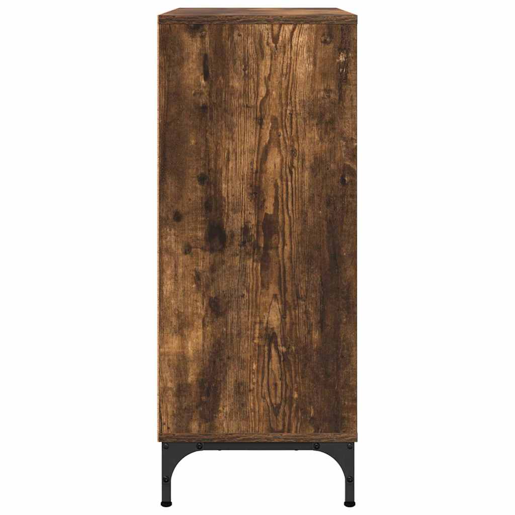Serviesskap med skuff Røkt eik 79,5 x 33 x 82 cm Konstruert tre