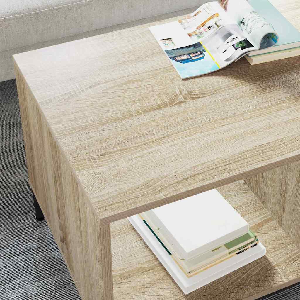 Kaffebord med skuff Sonoma eik 90 x 49 x 46 cm Konstruert tre