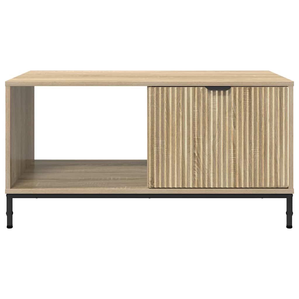 Kaffebord med skuff Sonoma eik 90 x 49 x 46 cm Konstruert tre