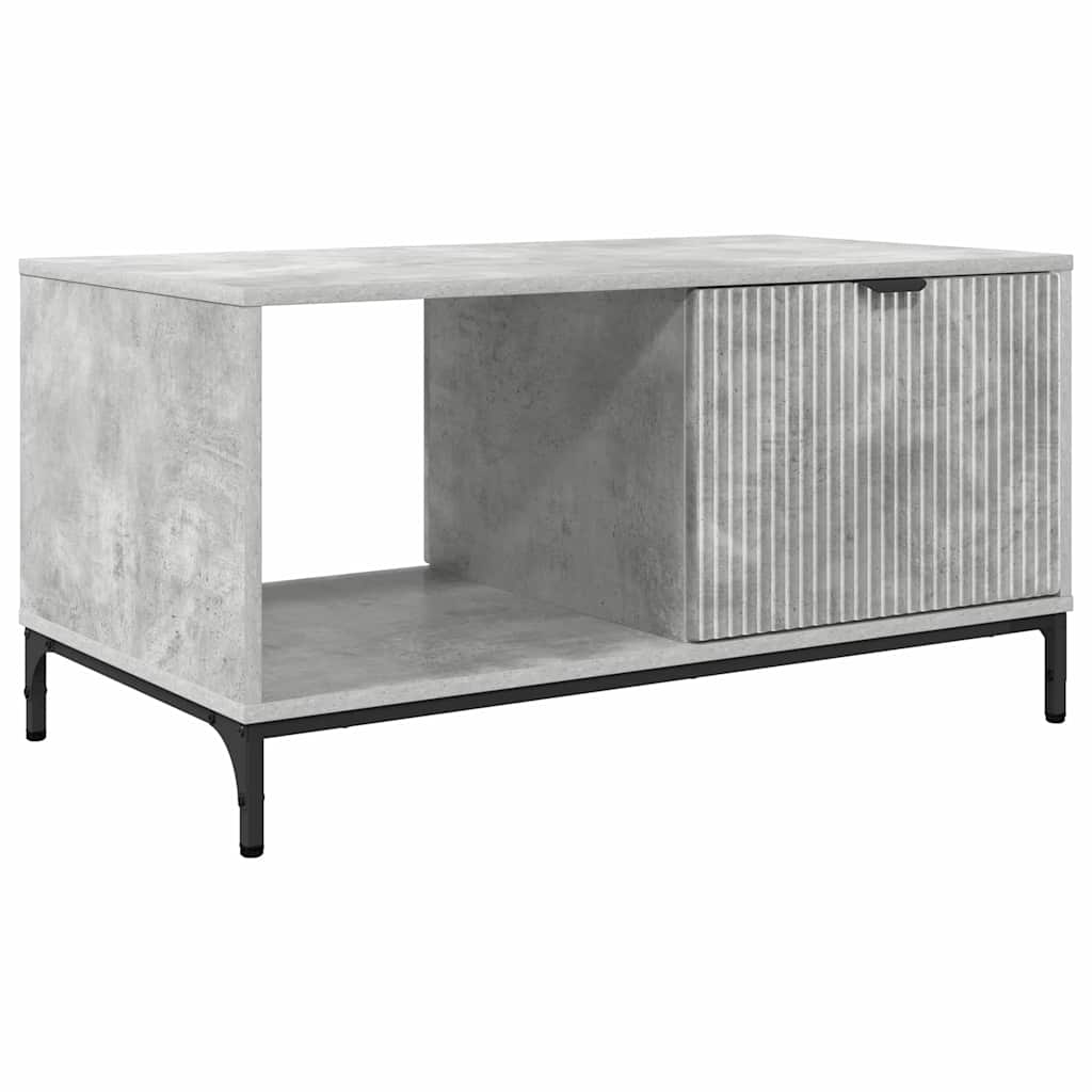 Kaffebord med skuff Betonggrå 90 x 49 x 46 cm Konstruert tre