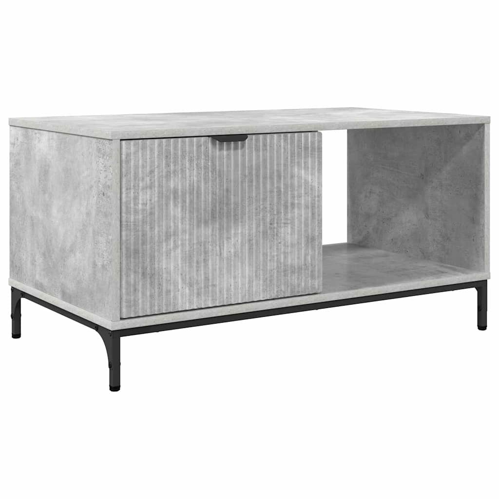 Kaffebord med skuff Betonggrå 90 x 49 x 46 cm Konstruert tre