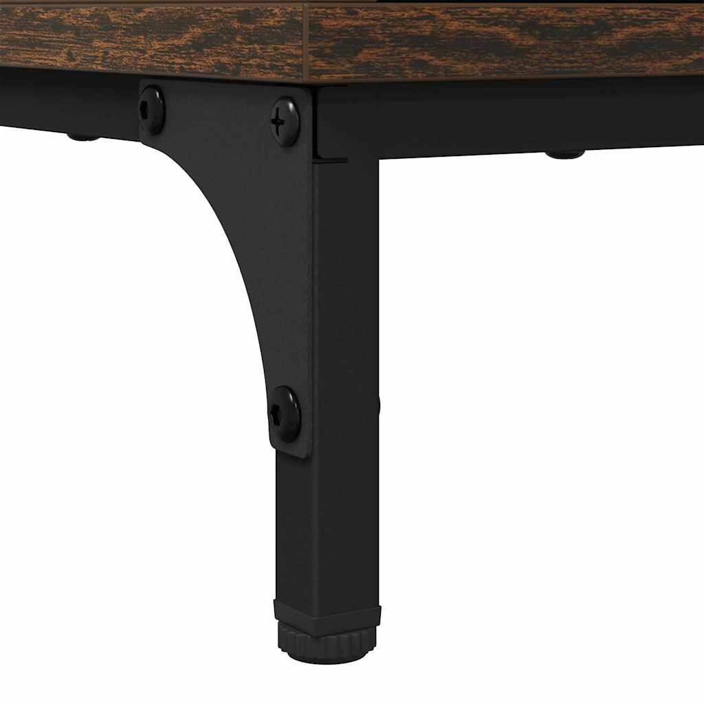 Kaffebord med skuff Røkt eik 90 x 49 x 46 cm Konstruert tre