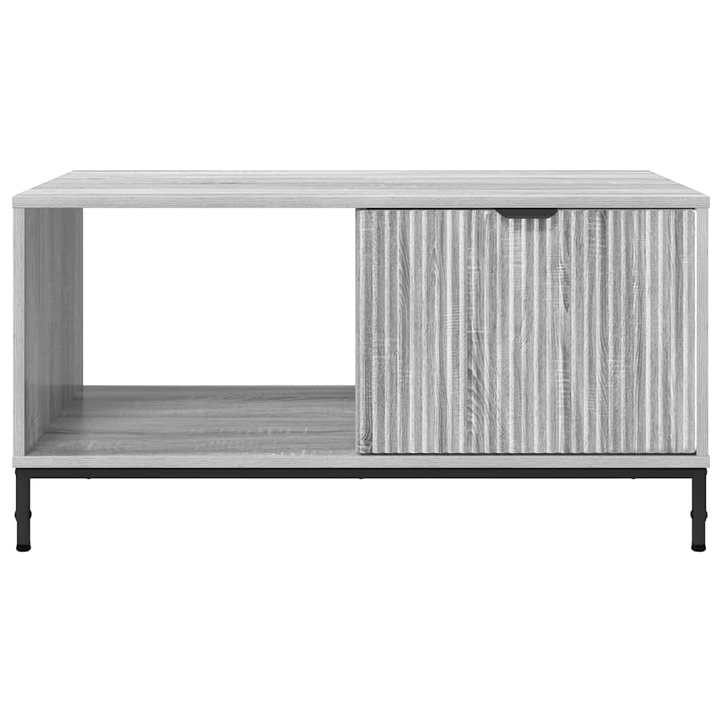 Kaffebord med skuff Grå Sonoma 90 x 49 x 46 cm Konstruert tre