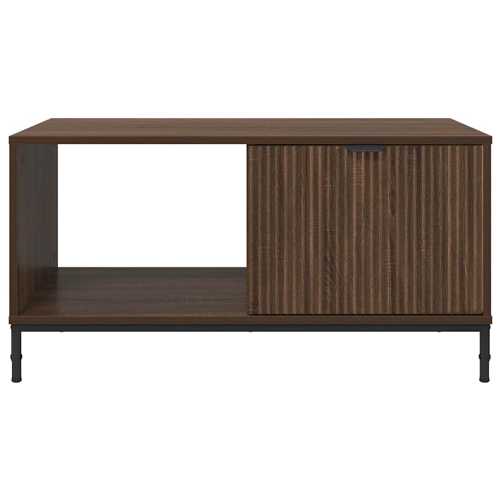 Kaffebord med skuff Brun Eik 90 x 49 x 46 cm Konstruert tre