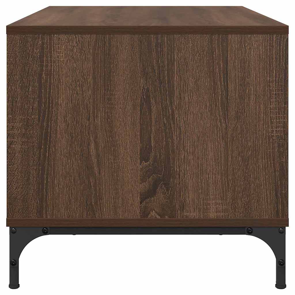 Kaffebord med skuff Brun Eik 90 x 49 x 46 cm Konstruert tre