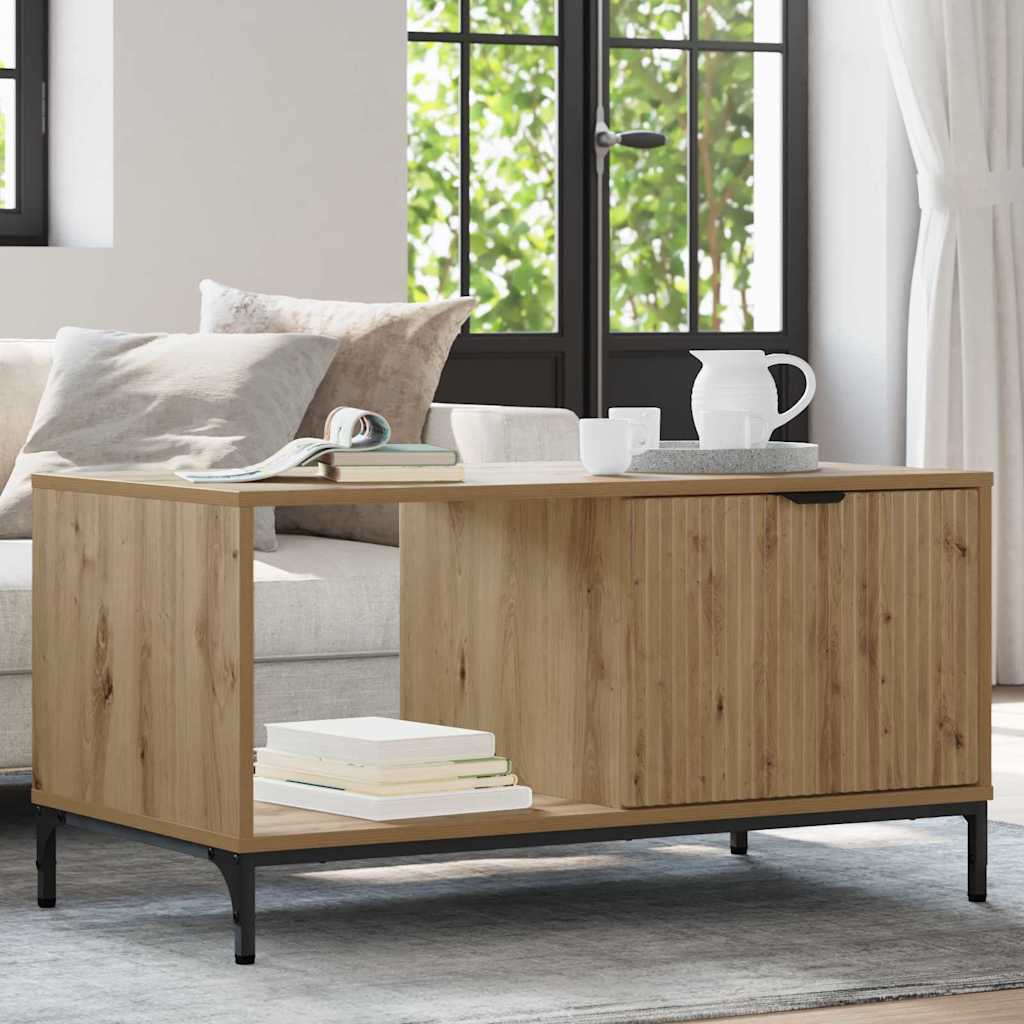 Kaffebord med skuff Artisan Eik 90 x 49 x 46 cm Konstruert tre