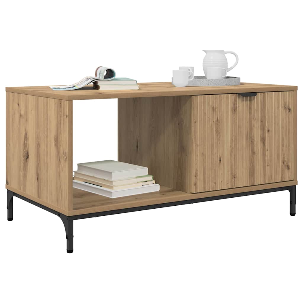 Kaffebord med skuff Artisan Eik 90 x 49 x 46 cm Konstruert tre