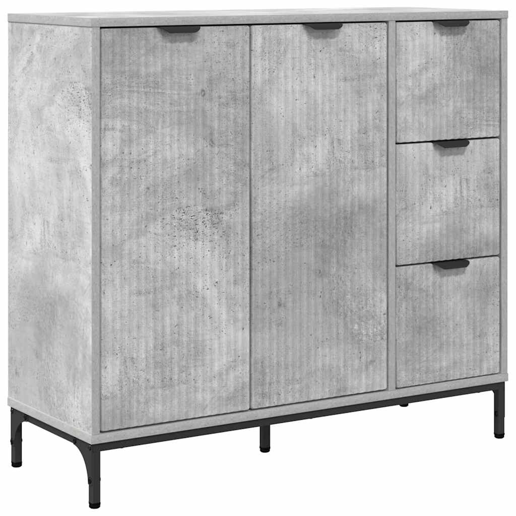 Serviesskap Betonggrå 89,5 x 33 x 82 cm Konstruert tre