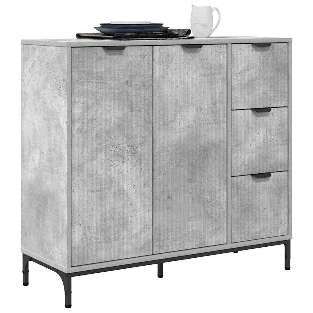 Serviesskap Betonggrå 89,5 x 33 x 82 cm Konstruert tre