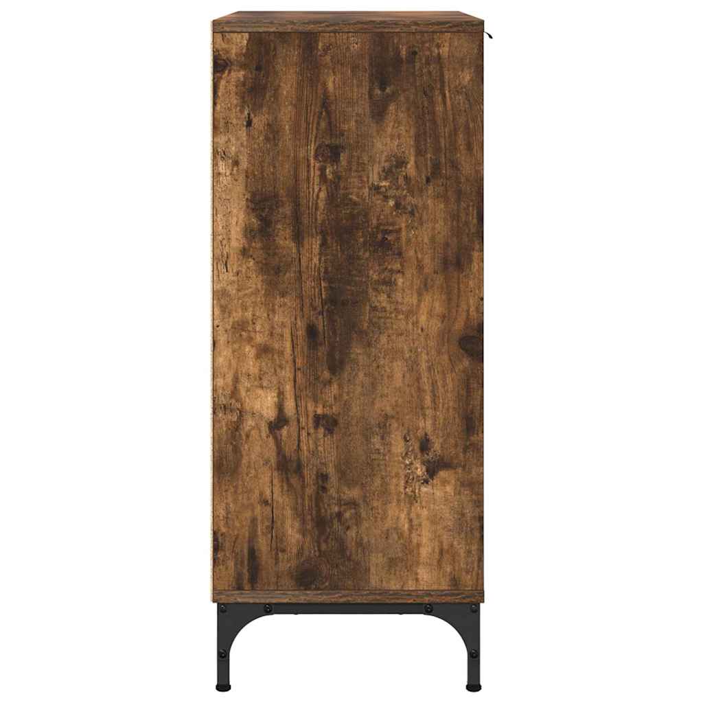 Serviesskap med skuff Røkt eik 89,5 x 33 x 82 cm Konstruert tre