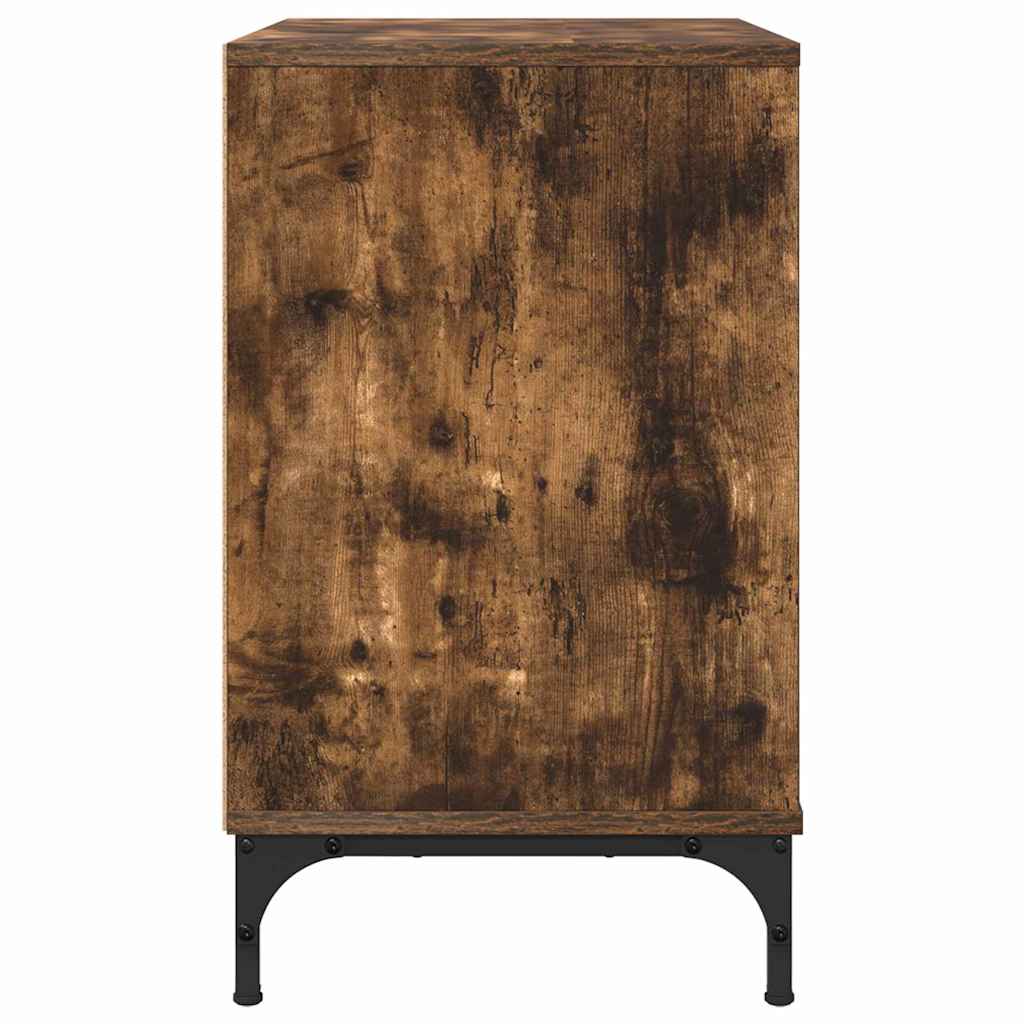 Nattbord med skuff Røkt eik 63,5 x 36 x 61 cm Konstruert tre