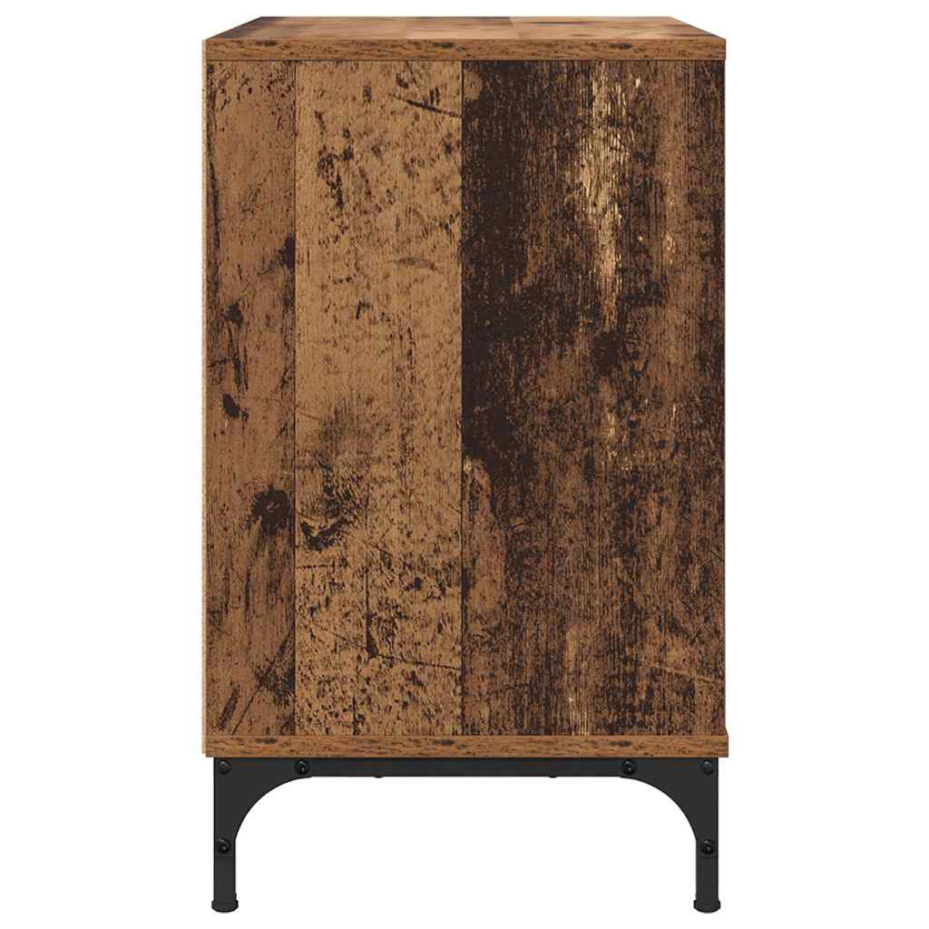 Nattbord med skuff Gammelt tre 63,5 x 36 x 61 cm Konstruert tre