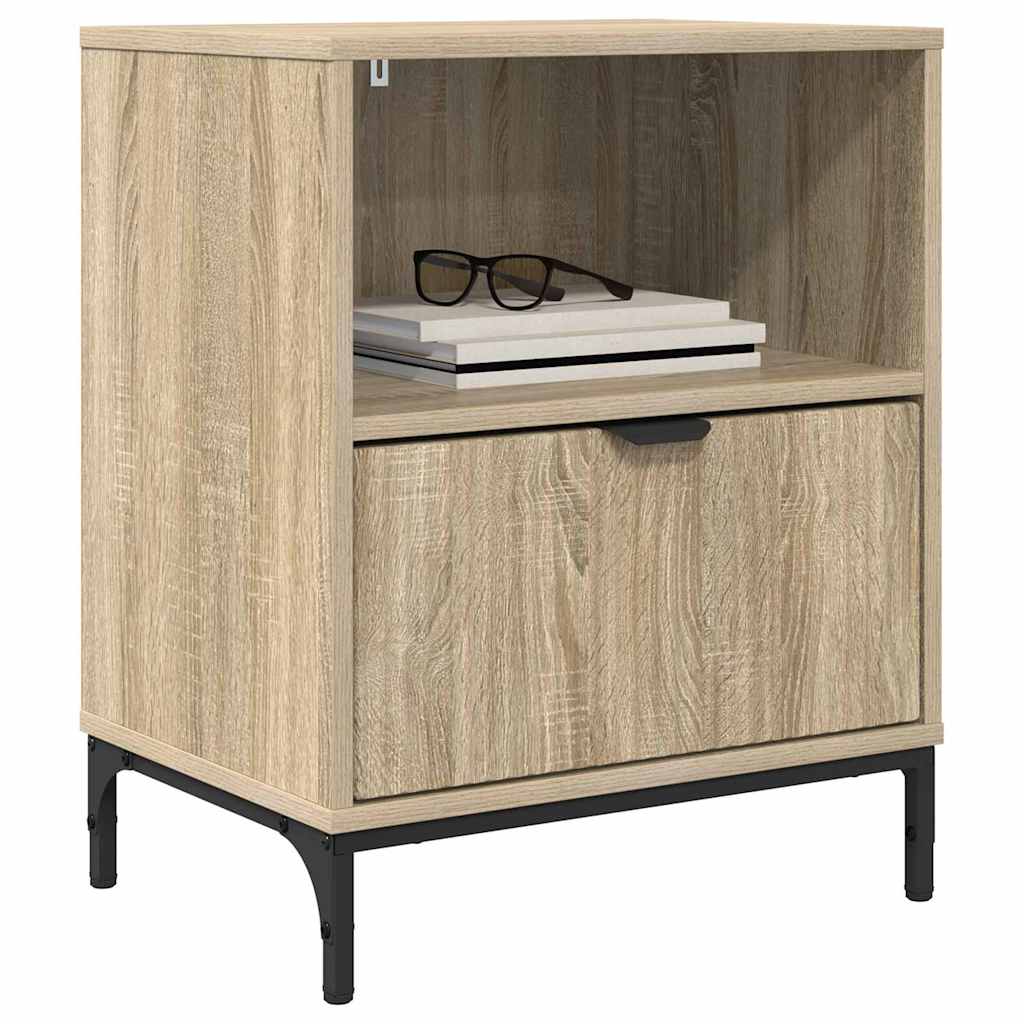 Nattbordskap 2 pcs Sonoma eik 49 x 36 x 61 cm Konstruert tre