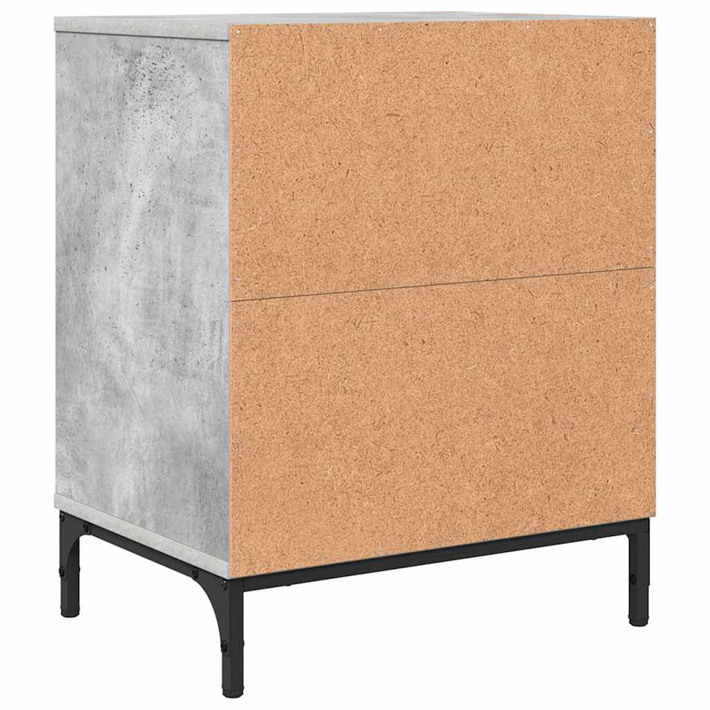 Nattbordskap med skuff Betonggrå 49 x 36 x 61 cm Konstruert tre
