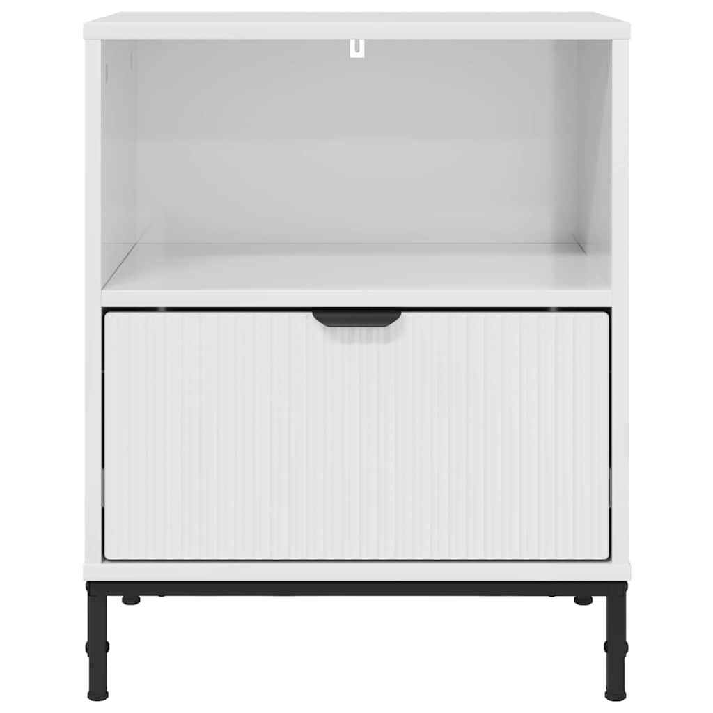 Nattbordskap 2 pcs Høyglans hvit 49 x 36 x 61 cm Konstruert tre