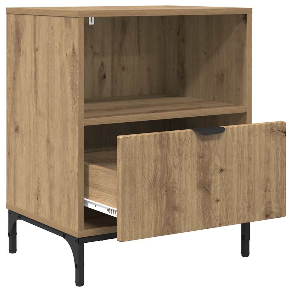 Nattbordskap 2 stk. artisan eik 49 x 36 x 61 cm Konstruert tre