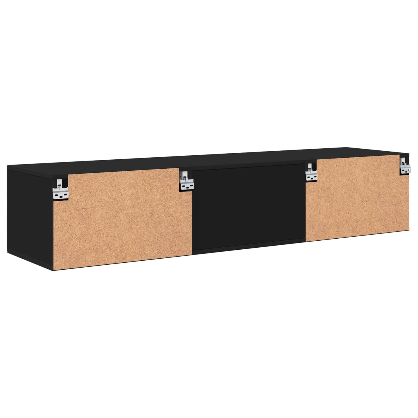 Tre skap med skuff Svart 150 x 39 x 30 cm Konstruert tre