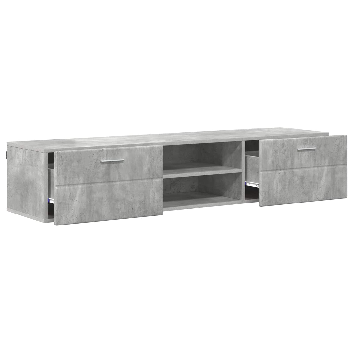 Tre skap Høyglanset hvit 150 x 39 x 30 cm Konstruert tre