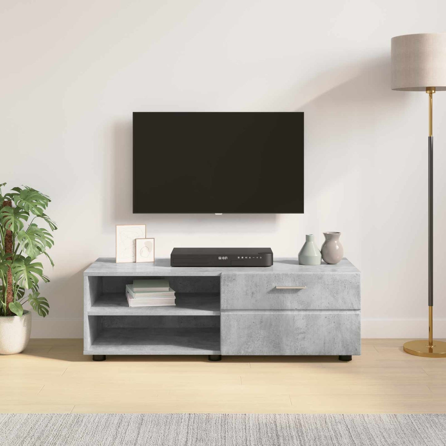 Tre skap Høyglanset hvit 100,5 x 39 x 30 cm Konstruert tre
