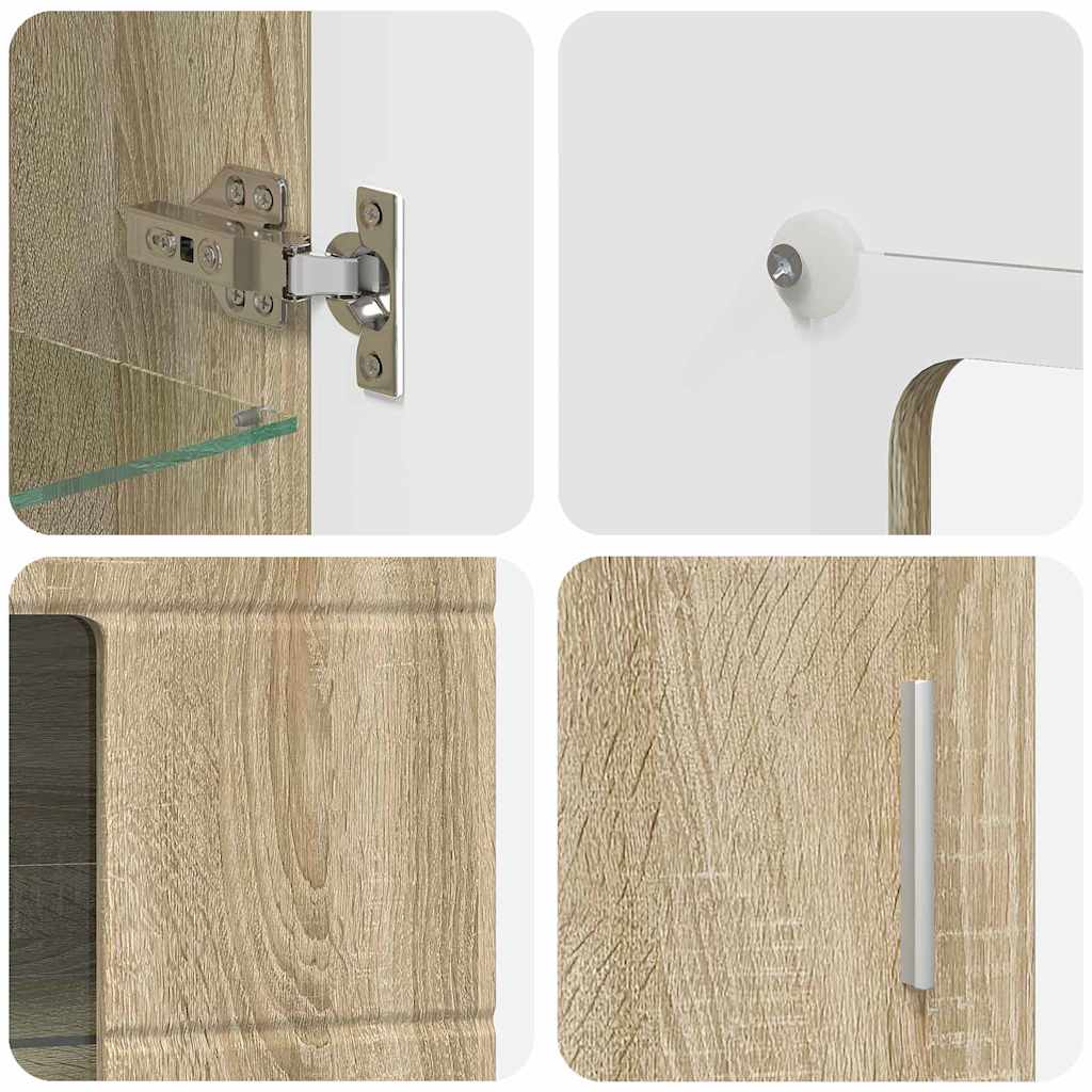 Serviesskap FLORIN Sonoma eik 55,5 x 29 x 100 cm Konstruert tre