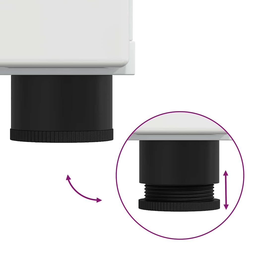 Serviesskap med hylle FLORIN Høyglanset hvit 55,5 x 29 x 100 cm