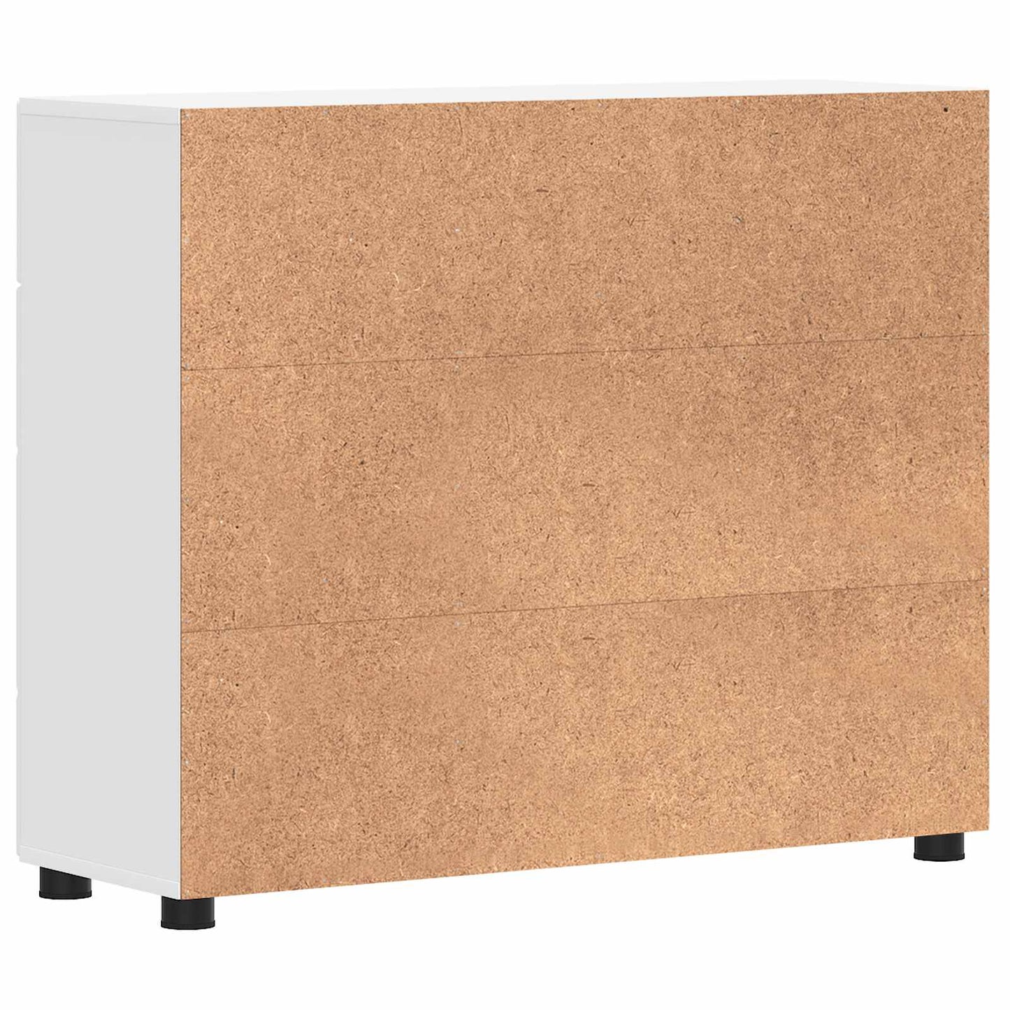 Tre skap med skuff Hvit 88,5 x 30,5 x 73 cm Konstruert tre