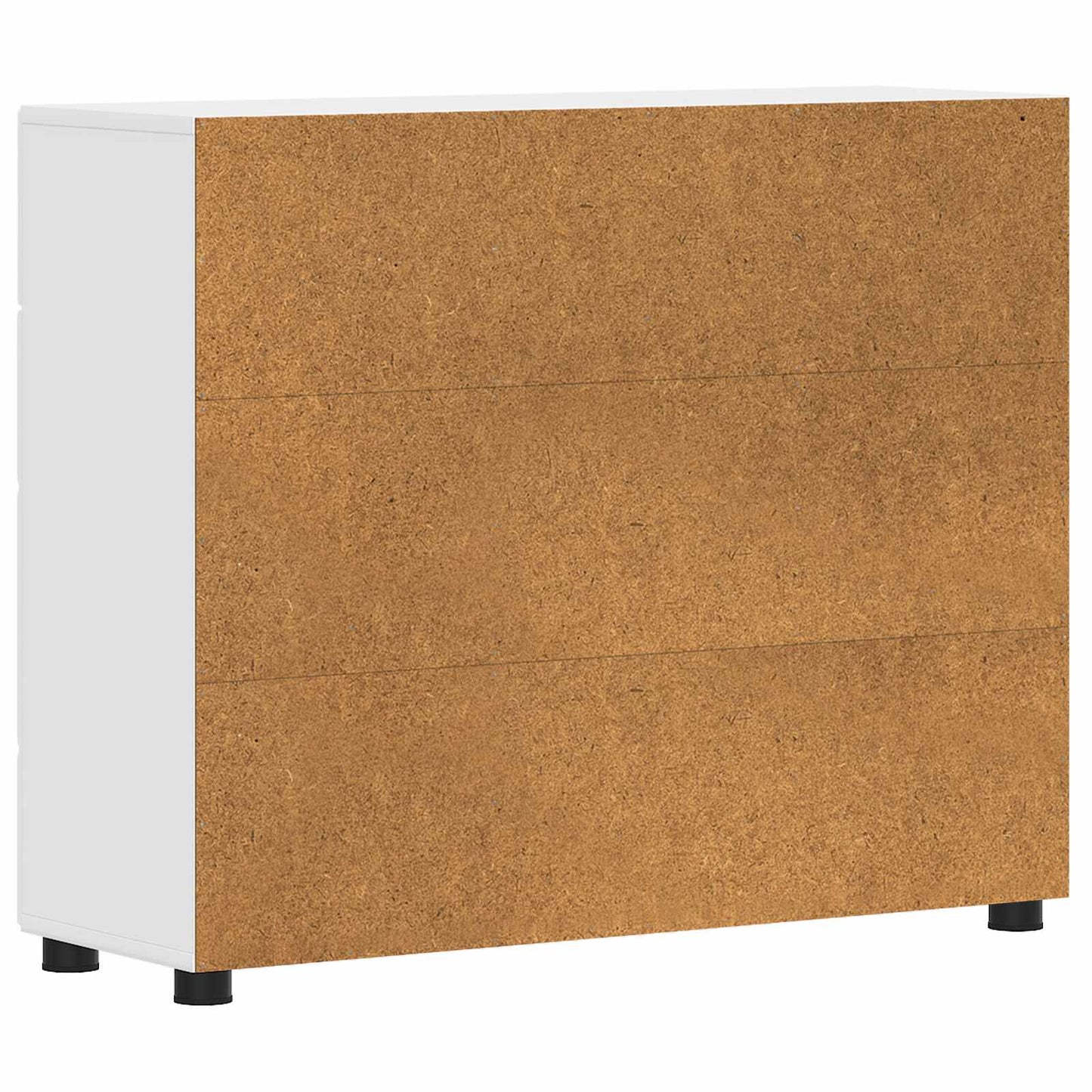 Tre skap Høyglanset hvit 88,5 x 30,5 x 73 cm Konstruert tre