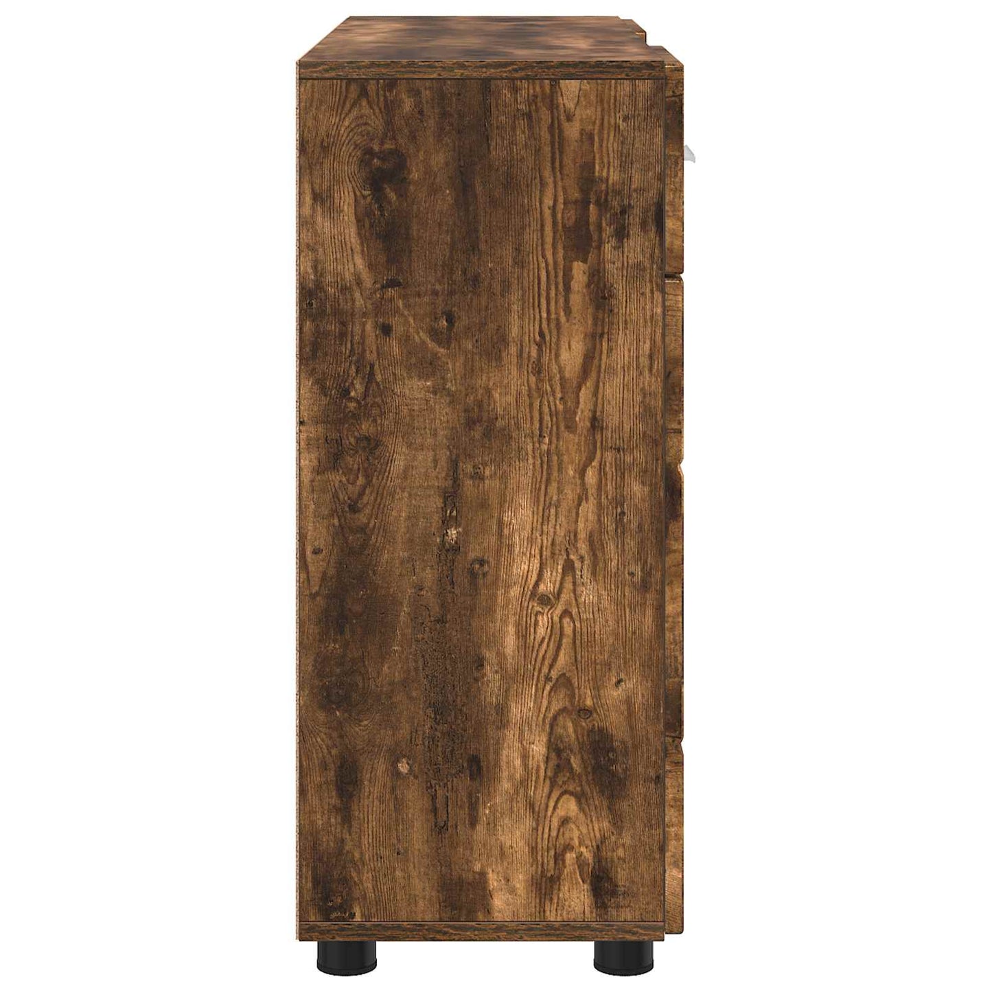 Tre skap med skuff Røkt eik 88,5 x 30,5 x 73 cm Konstruert tre