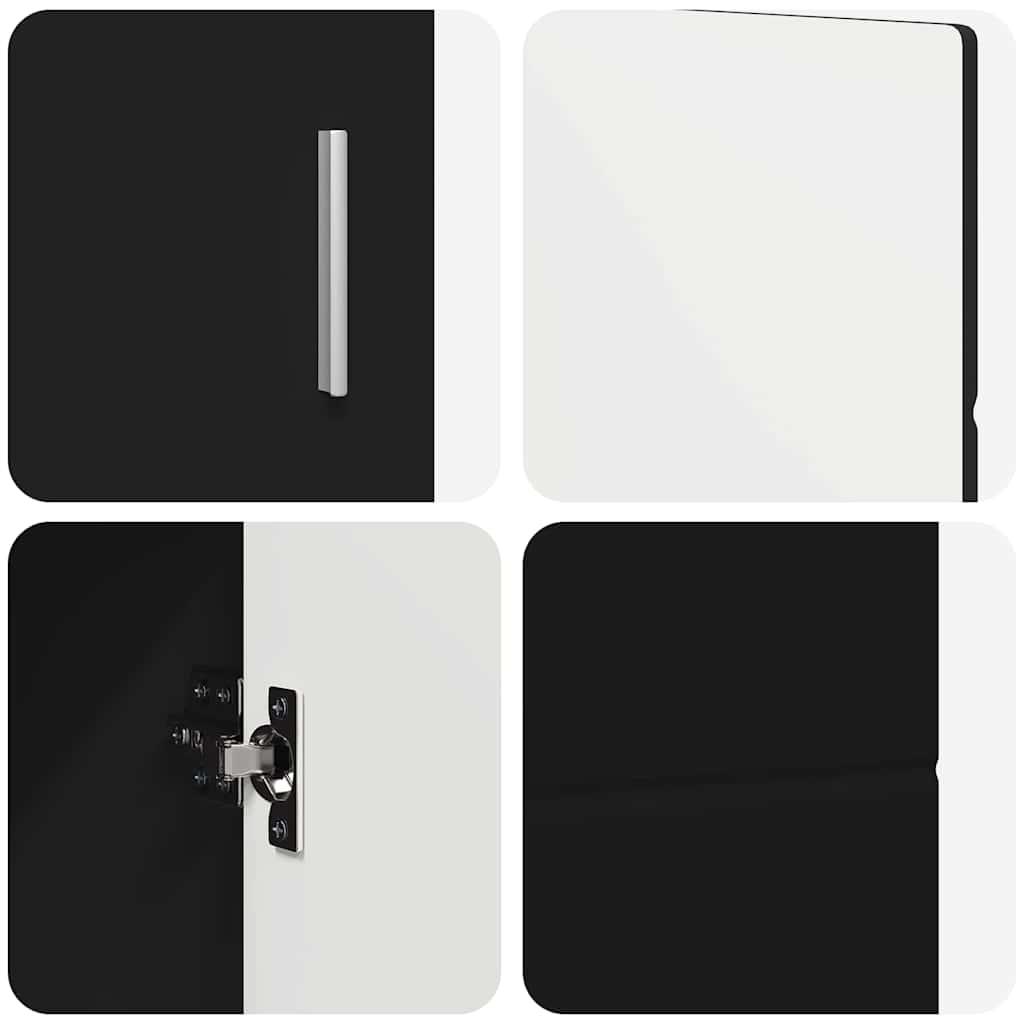 Serviesskap FLORIN 88,5 x 30,5 x 55,5 cm Svart Konstruert tre