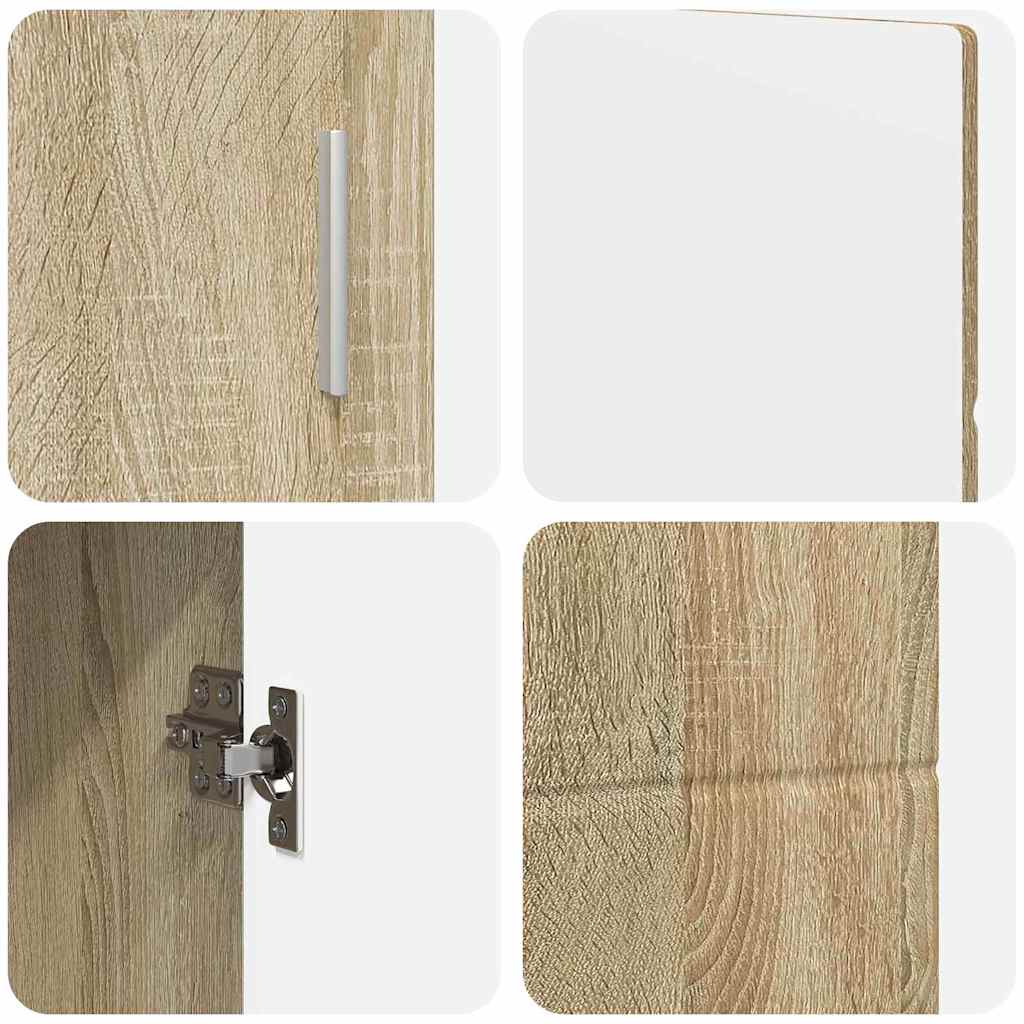 Serviesskap med hylle FLORIN Sonoma eik 88,5 x 30,5 x 55,5 cm