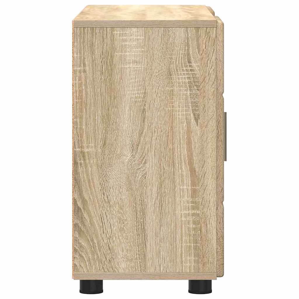 Serviesskap med hylle FLORIN Sonoma eik 88,5 x 30,5 x 55,5 cm