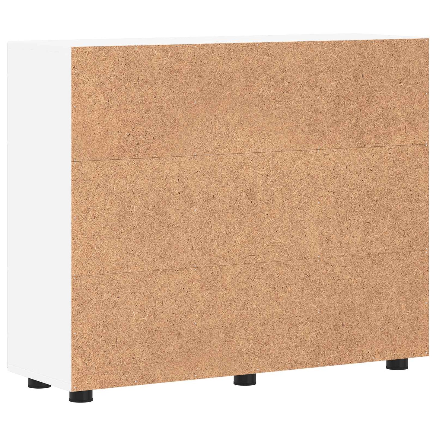 Tre skap med lagring Hvit 88,5 x 30,5 x 73 cm Konstruert tre
